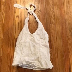 White halter top